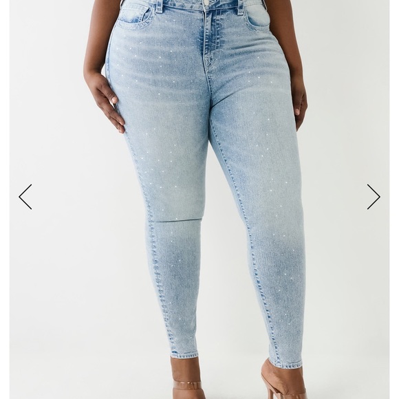 Plus Crystal Jennie High Rise Skinny Jean, Size 38 - Picture 1 of 4